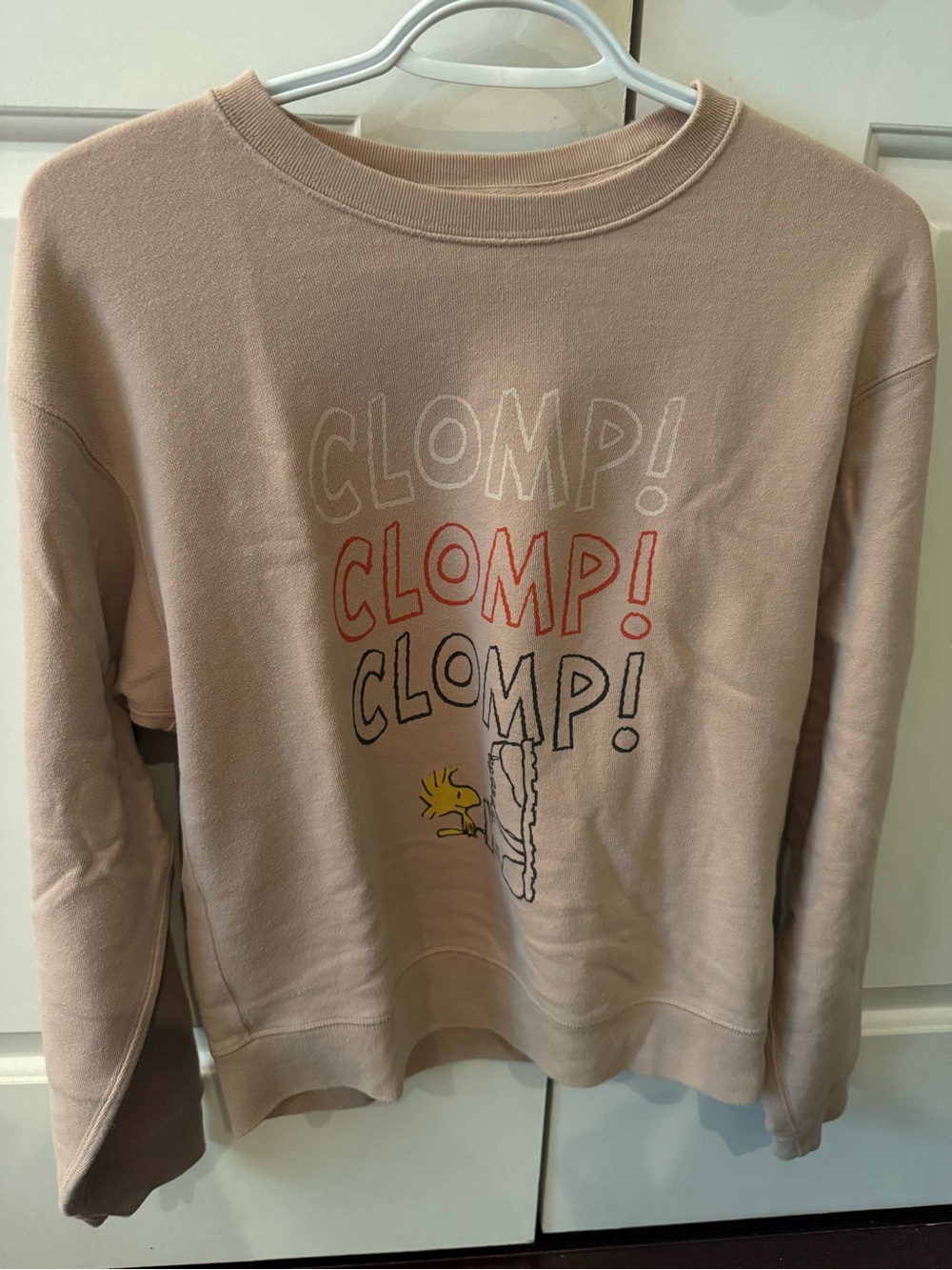Uniqlo Beige 'Clomp' Graphic Crewneck Sweatshirt